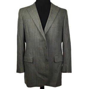 Sakowitz McAndrew Vintage Mens Brown Wool 2 Button